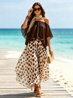 Relaxed Boho-style Chiffon Vacation Top