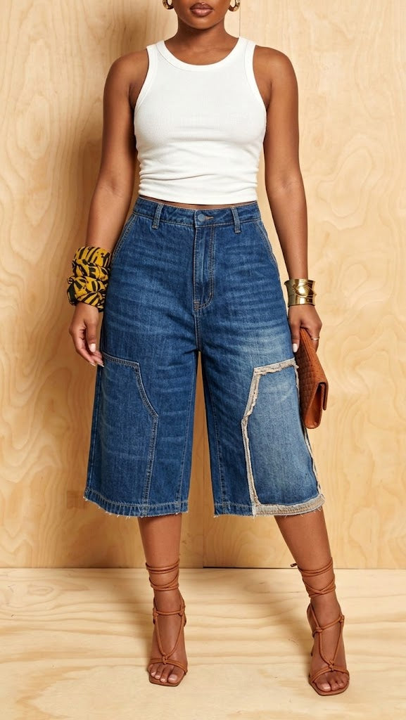 Stylish Casual Denim Shorts