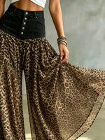 Women's High-Waisted Denim Flare Pants