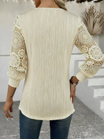 Romantic Vintage-Inspired Lace & Pleated Tunic Blouse