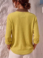 Women's Stand-collar Long-sleeve Loose-fit Waffle-knit Pullover