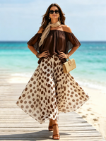 Relaxed Boho-style Chiffon Vacation Top