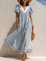 Vintage Art Comfortable Fabrics Cotton Linen Dress